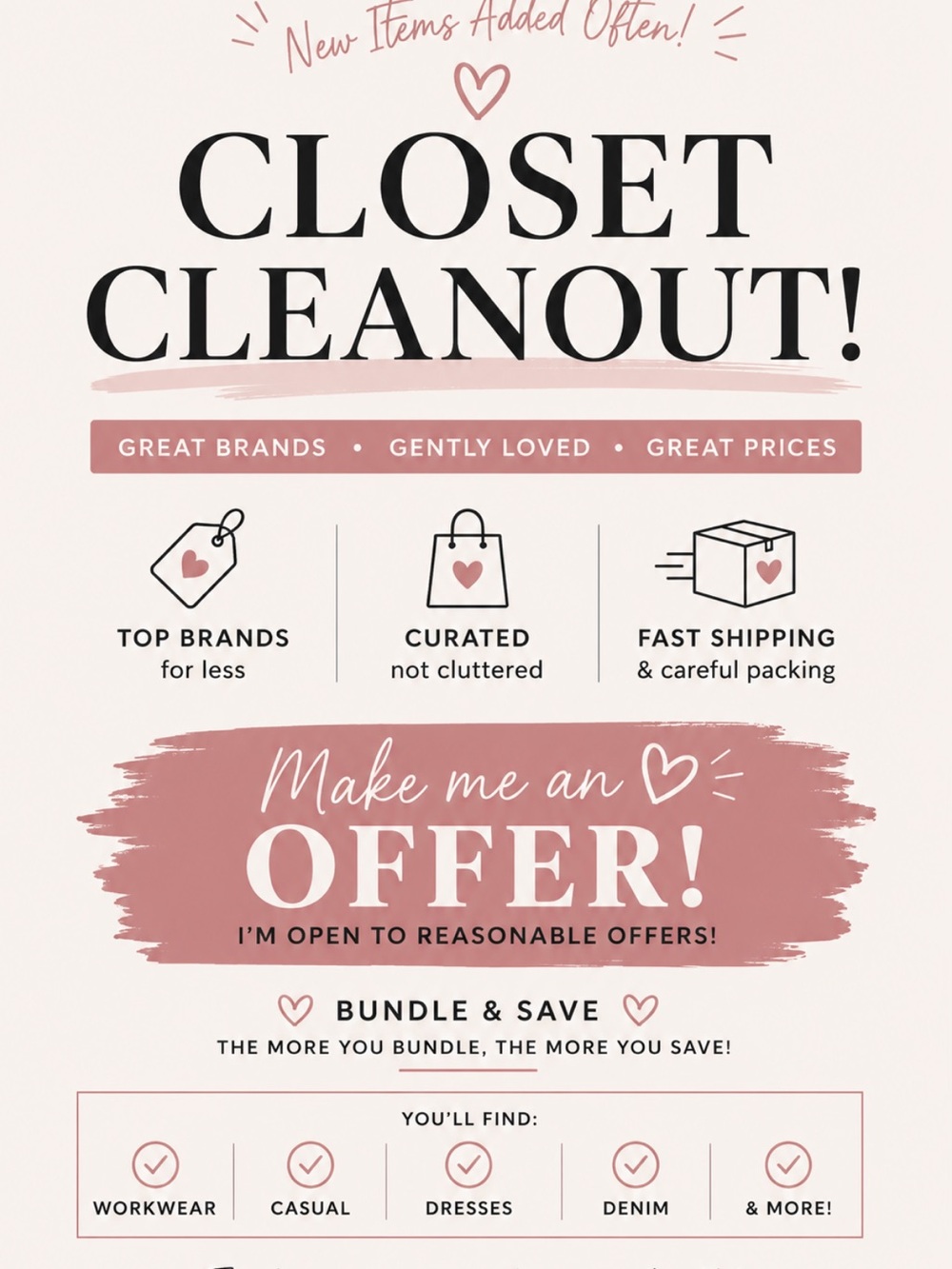 Closet Cleanout Sale
